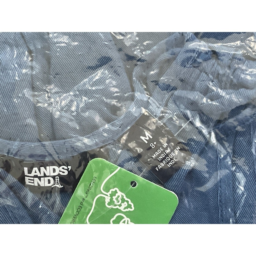 NEW Lands' End Blue Chambray Elastic Waist Romper;‎ Girls Size 8 Plus (M) - Picture 7 of 9